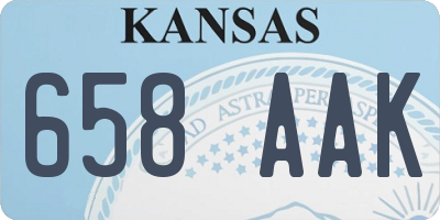 KS license plate 658AAK