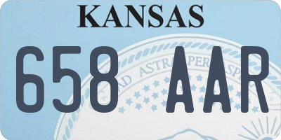 KS license plate 658AAR