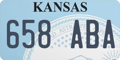 KS license plate 658ABA