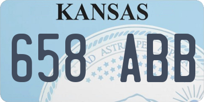 KS license plate 658ABB