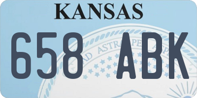 KS license plate 658ABK