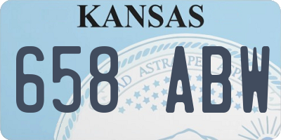 KS license plate 658ABW