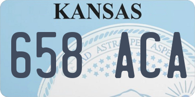 KS license plate 658ACA