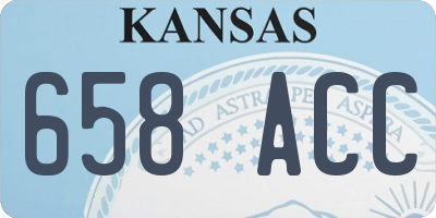 KS license plate 658ACC