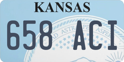 KS license plate 658ACI