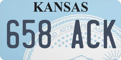 KS license plate 658ACK