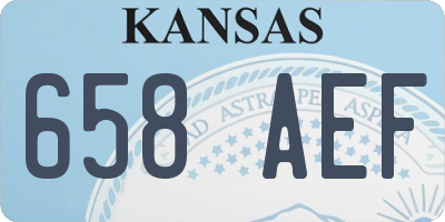 KS license plate 658AEF