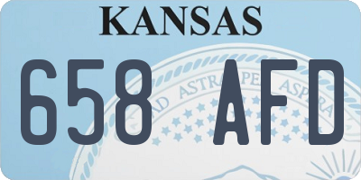 KS license plate 658AFD