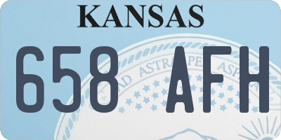 KS license plate 658AFH