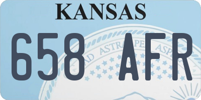 KS license plate 658AFR