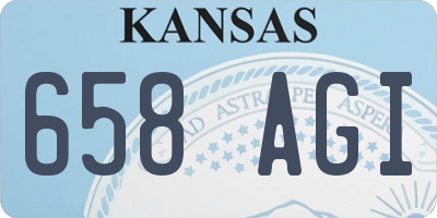 KS license plate 658AGI