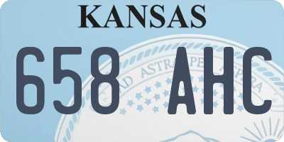 KS license plate 658AHC