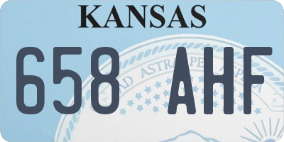 KS license plate 658AHF