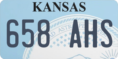 KS license plate 658AHS