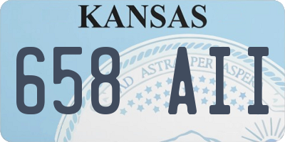 KS license plate 658AII