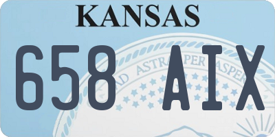 KS license plate 658AIX