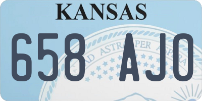 KS license plate 658AJO