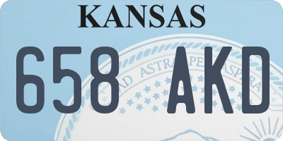 KS license plate 658AKD
