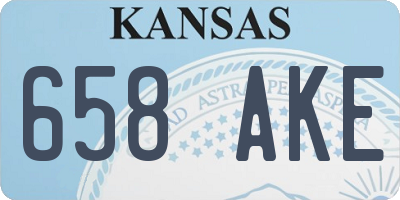KS license plate 658AKE