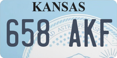 KS license plate 658AKF