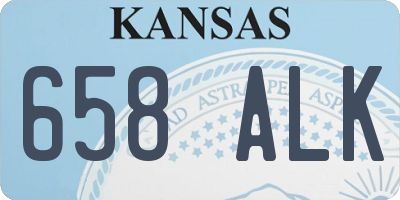 KS license plate 658ALK