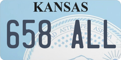 KS license plate 658ALL