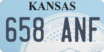 KS license plate 658ANF