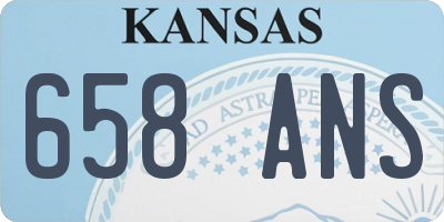 KS license plate 658ANS