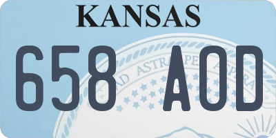 KS license plate 658AOD