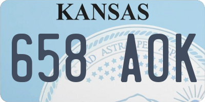 KS license plate 658AOK