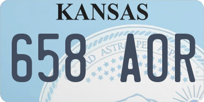 KS license plate 658AOR