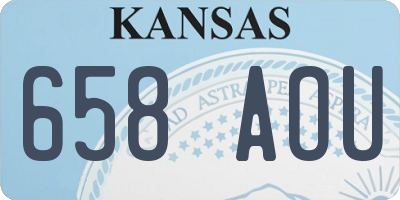 KS license plate 658AOU