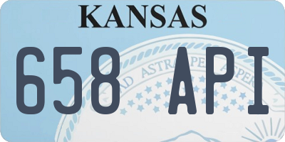 KS license plate 658API