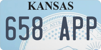 KS license plate 658APP
