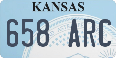 KS license plate 658ARC