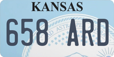 KS license plate 658ARD