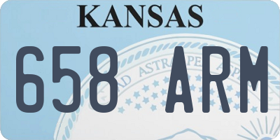 KS license plate 658ARM