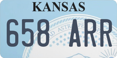 KS license plate 658ARR