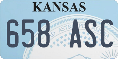 KS license plate 658ASC