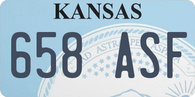 KS license plate 658ASF