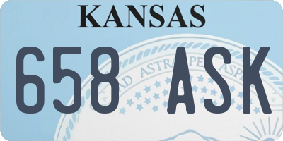 KS license plate 658ASK