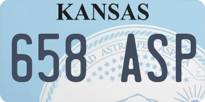 KS license plate 658ASP