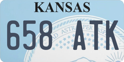 KS license plate 658ATK