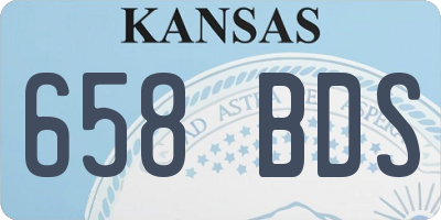 KS license plate 658BDS