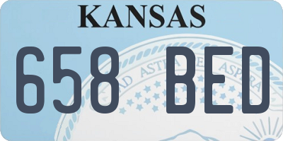KS license plate 658BED