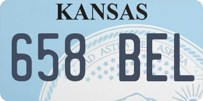 KS license plate 658BEL