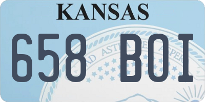 KS license plate 658BOI