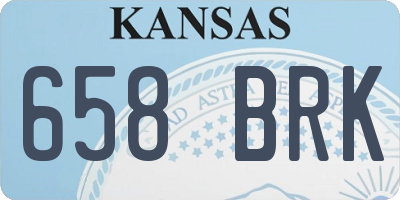 KS license plate 658BRK