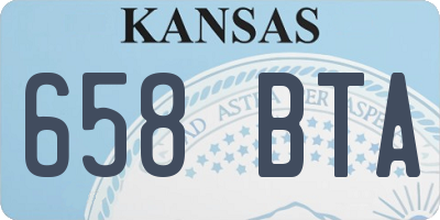 KS license plate 658BTA