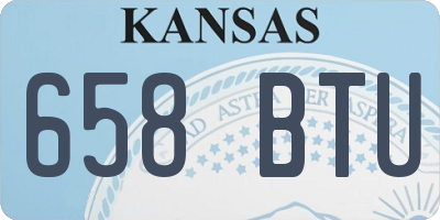 KS license plate 658BTU